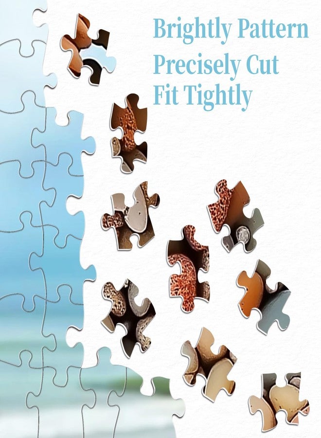 PICKFORU Funny Dog Jigsaw Puzzles 1000 Pieces for Adults, Summer Beach Guardian Dog Puzzle Cute, Interesting Seaside Stone Puppy Theme as Home Decor - Image 4